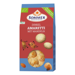 Sommer - Dinkel Amaretti mit Mandeln vegan - 125 g