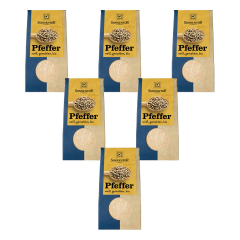 Sonnentor - Pfeffer weiß gemahlen - 35 g - 6er Pack