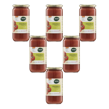 Naturata - Geschälte Tomaten in Tomatensaft - 660 g - 6er Pack