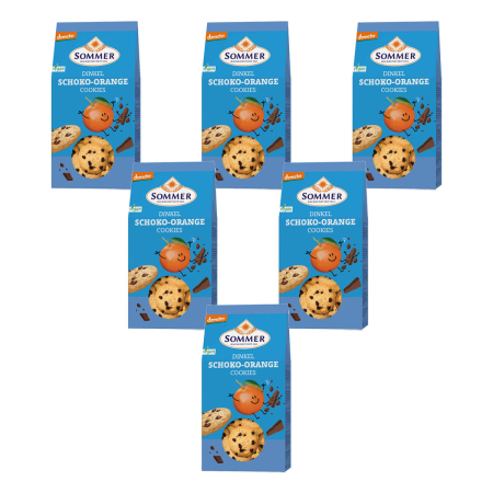 Sommer - Demeter Dinkel Schoko-Orange Cookies vegan - 150 g - 6er Pack