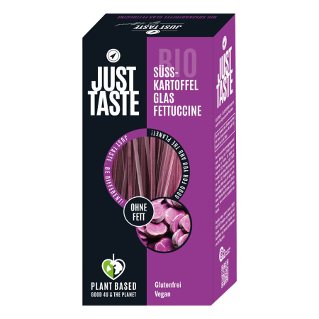 Just Taste - Lila Süsskartoffel Glas Fettuccine bio - 250 g