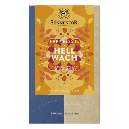 Sonnentor - Hellwach Tee Happiness is bio Doppelkammerbeutel - 30,6 g