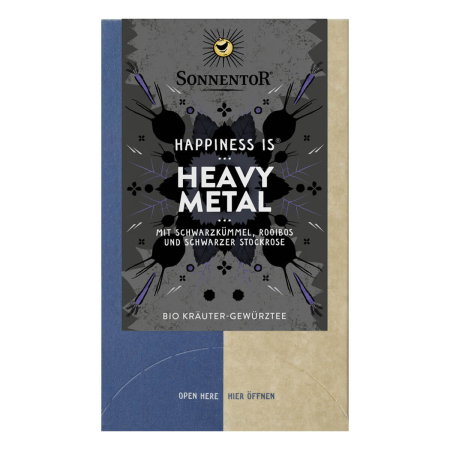 Sonnentor - Heavy Metal Tee Happiness is bio Doppelkammerbeutel - 27 g