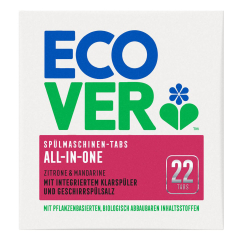 Ecover - All-In-One Spülmaschinen-Tabs Zitrone Mandarine...