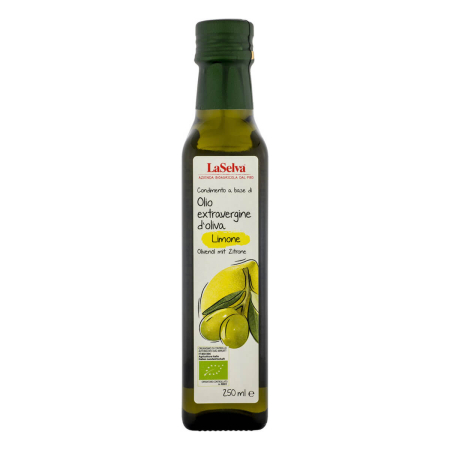 LaSelva - Olivenöl mit Zitrone - Zubereitung aus nat.Olivenöl extra und Zitronen - 250 ml