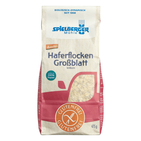 Spielberger Mühle - Glutenfreie Haferflocken Großblatt demeter - 475 g