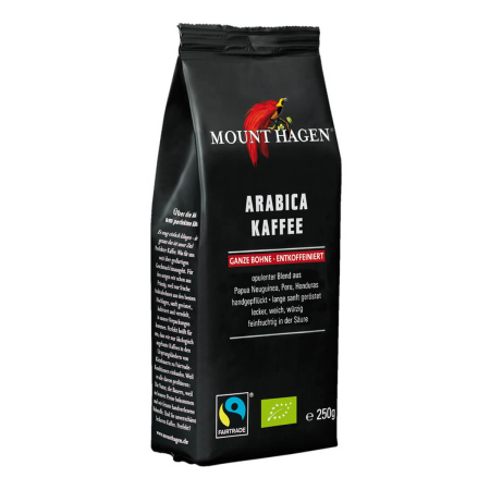 Mount Hagen - Röstkaffee entkoffeiniert ganze Bohnen - 250 g