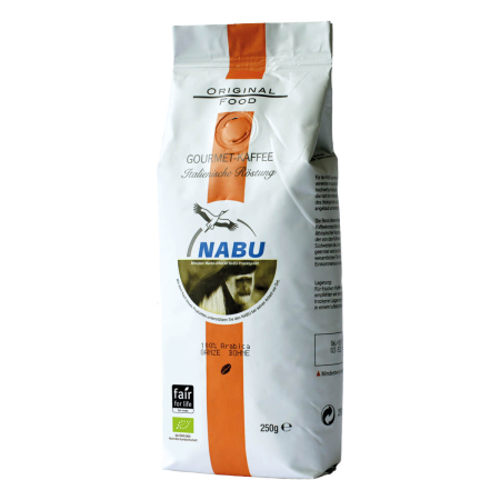 NABU Gourmet-Kaffee - Italienische Röstung ganze Bohne - 250 g