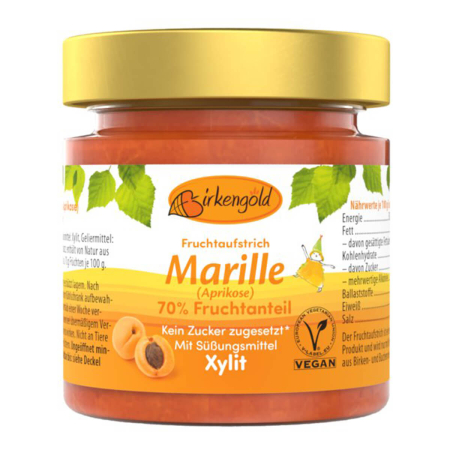 Birkengold - Marille-Aprikose Fruchtaufstrich - 200 g