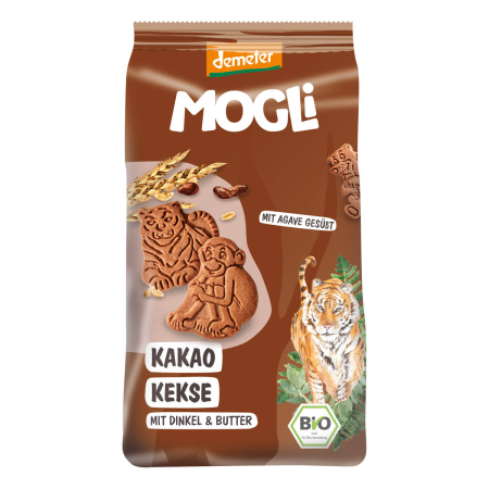 Mogli - Nasch Gebäck - Kakao Kekse mit Dinkel und Butter - 125 g
