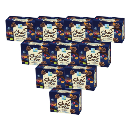 Pural - ChocCroc Zartbitter-BlaubeereCranberry - 100 g - 10er Pack
