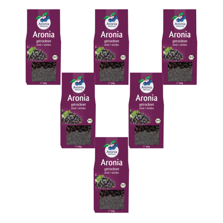 Aronia Original - Aroniabeeren getrocknet FHM bio - 500 g - 6er Pack