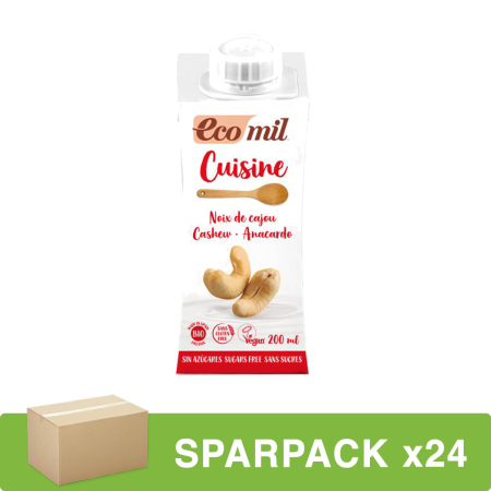 EcoMil - Cashew Cuisine zuckerfrei auf Cashewbasis - 200 ml - 24er Pack