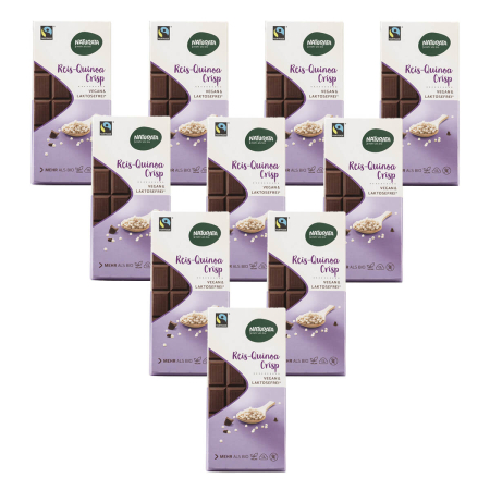 Naturata - Reis-Quinoa-Crisp Schokolade - 100 g - 10er Pack