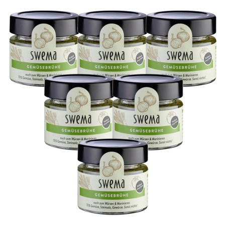 SweMa - Frische Gemüsebrühe klassisch mit 73% rohem Gemüse - 85 g - 6er Pack