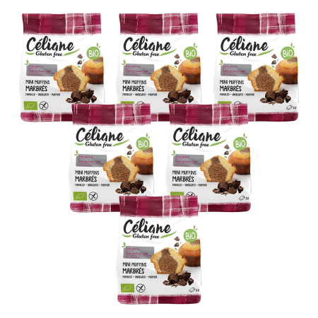 Celiane - Mini-Marmor-Muffins glutenfrei laktosefrei - 200 g - 6er Pack