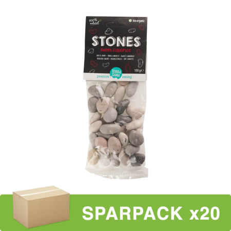 TerraSana - Stones - Süßes Lakritz - 100 g - 20er Pack