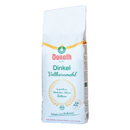 Donath Mühle - Dinkel-Vollkornmehl - 1 kg - 9er Pack