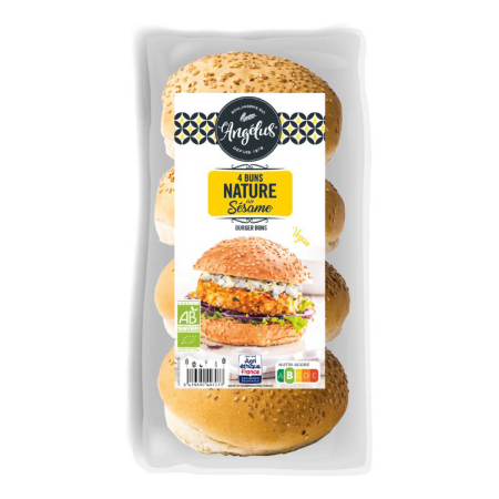 LAngélus - Hamburger Buns mit Sesam - 200 g - 5er Pack