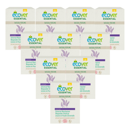 Ecover Essential - Universal Waschpulver Lavendel - 1,2 kg - 10er Pack