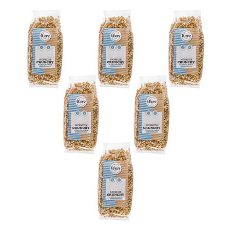 Werz - Buchweizen Crunchy Vollkorn Knuspermüsli glutenfrei - 200 g - 6er Pack