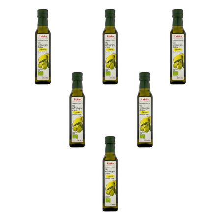 LaSelva - Olivenöl mit Zitrone - Zubereitung aus nat.Olivenöl extra und Zitronen - 250 ml - 6er Pack