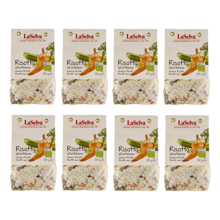 LaSelva - Gemüse Risotto Trockenmischung mit Reis und Gemüse - 250 g - 8er Pack