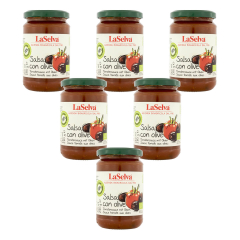 LaSelva - Tomatensauce mit Oliven - 280 g - 6er Pack