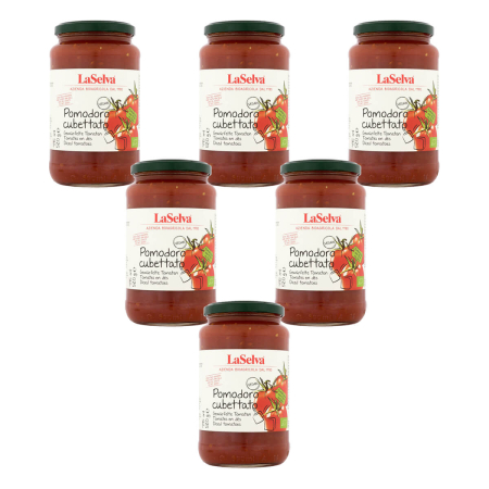 LaSelva - Pomodoro cubettato - Gewürfelte Tomaten - 520 g - 6er Pack