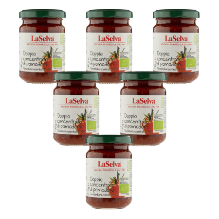 LaSelva - Tomatenkonzentrat 28-30% - doppelt konzentriertes Tomatenmark - 145 g - 6er Pack