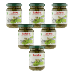 LaSelva - Basilikum in Olivenöl - 130 g - 6er Pack