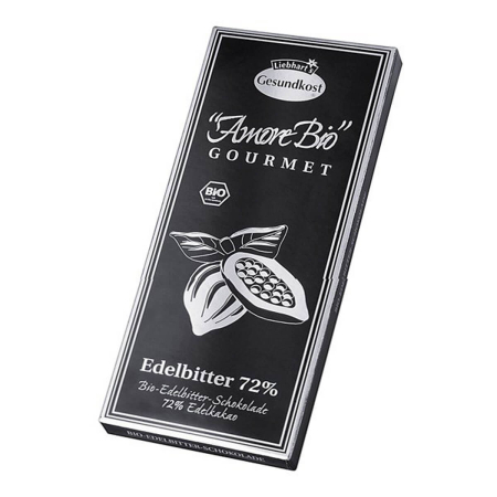 Liebhart’s Gesundkost - Edelbitter-Schokolade 72% Kakaoanteil - 100 g - 10er Pack