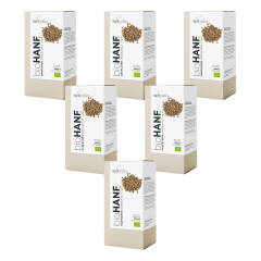 hanf & natur - Speisehanf Samen - 500 g - 6er Pack