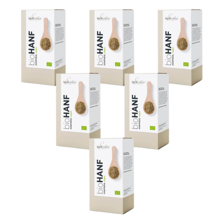 hanf & natur - Speisehanf Mehl bio - 500 g - 6er Pack