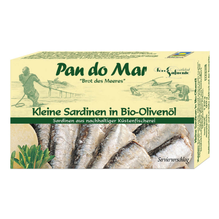 Pan do Mar - Kleine Sardinen in bio-Olivenöl - 120 g - 10er Pack