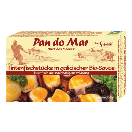 Pan do Mar - Tintenfischstücke in galicischer bio-Sauce - 120 g - 10er Pack