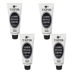 TAPIR - Lederpflegecreme schwarz in Alutube - 75 ml - 4er...