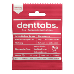 Denttabs - Zahnputztabletten Strawberry mit Fluorid 125...