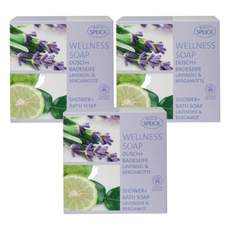 Speick - Wellness Soap BDIH Lavendel + Bergamotte - 200 g - 3er Pack