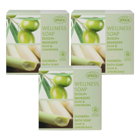 Speick - Wellness Soap BDIH Olive + Lemongras - 200 g - 3er Pack