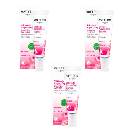 Weleda - Wildrose Glättende Augenpflege - 10 ml - 3er Pack