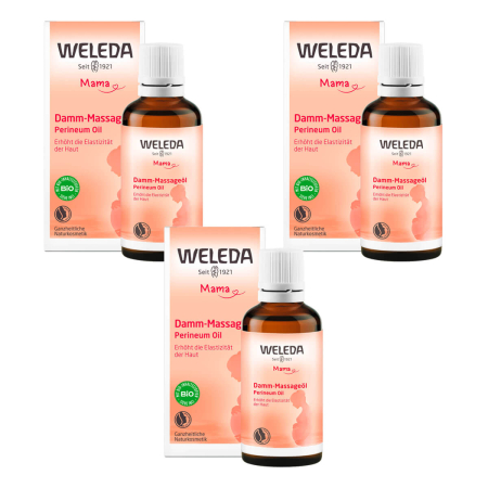 Weleda - Damm-Massageöl - 50 ml - 3er Pack