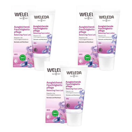 Weleda - IRIS Ausgleichende Feuchtigkeitspflege - 30 ml - 3er Pack
