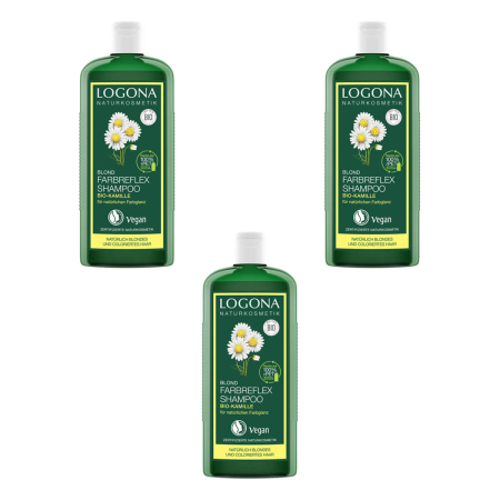 Logona - Farbreflex Shampoo Blond Bio-Kamille - 250 ml - 3er Pack