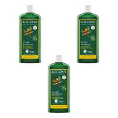 Logona - Glanz Shampoo Bio- Arganöl - 250 ml - 3er Pack