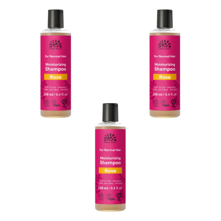 Urtekram - Rose Shampoo für normales Haar - 250 ml - 3er Pack