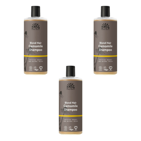 Urtekram - Kamille Shampoo für Blondes Haar - 500 ml - 3er Pack