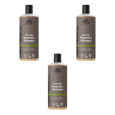 Urtekram - Rosmarin Shampoo für feines Haar - 500 ml - 3er Pack