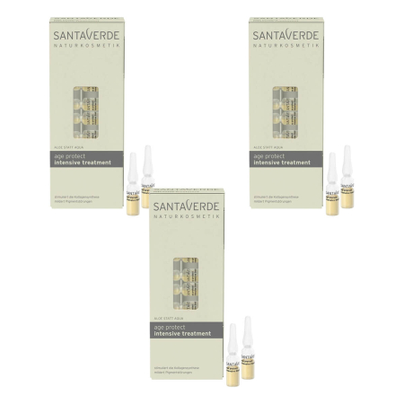 Santaverde - aloe vera blüte age protect ampullenkur - 10x1 ml - 3er Pack