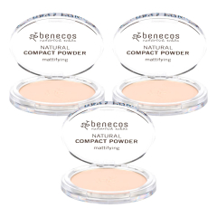 benecos - Compact Powder porcelain - 9 g - 3er Pack
